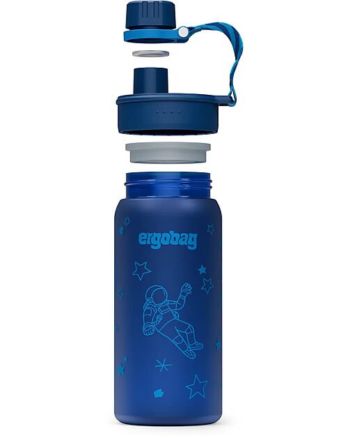 ergobag Drinking Bottle - 500 ml - Astronaut - The Sustainable Accessory to Quench your Thirst! Non-Thermal Water Bottles