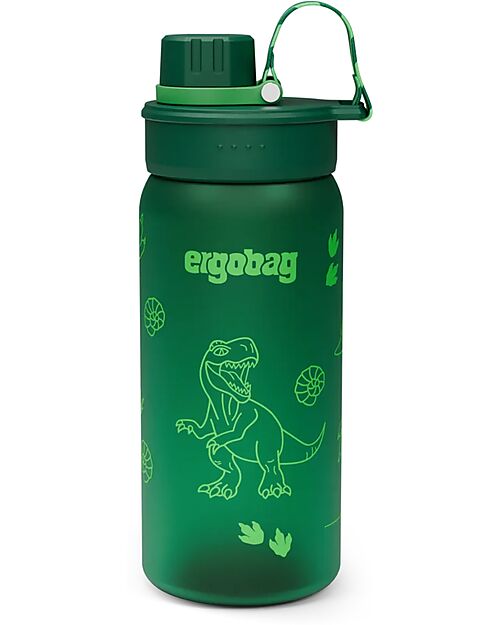 ergobag Drinking Bottle - 500 ml - Dinosaur - The Sustainable Accessory to Quench your Thirst! Non-Thermal Water Bottles