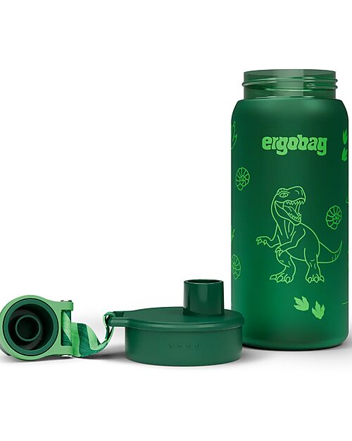 ergobag Drinking Bottle - 500 ml - Dinosaur - The Sustainable Accessory to Quench your Thirst! Non-Thermal Water Bottles