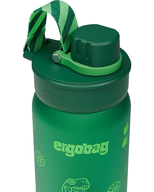 ergobag Drinking Bottle - 500 ml - Dinosaur - The Sustainable Accessory to Quench your Thirst! Non-Thermal Water Bottles