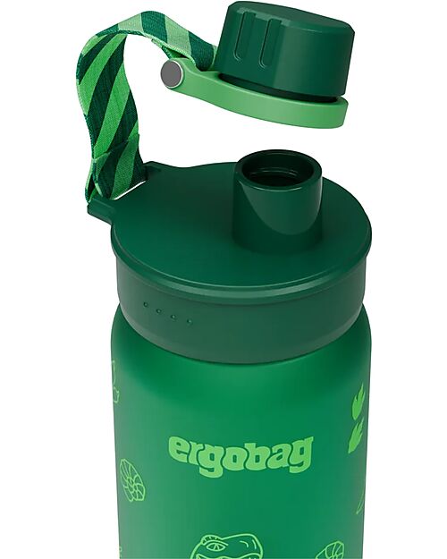 ergobag Drinking Bottle - 500 ml - Dinosaur - The Sustainable Accessory to Quench your Thirst! Non-Thermal Water Bottles