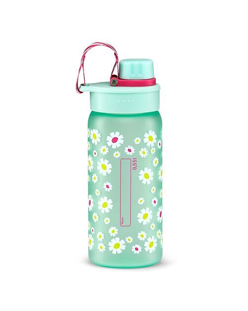 ergobag Drinking Bottle - 500 ml - Flowers - The Sustainable Accessory to Quench your Thirst! Non-Thermal Water Bottles