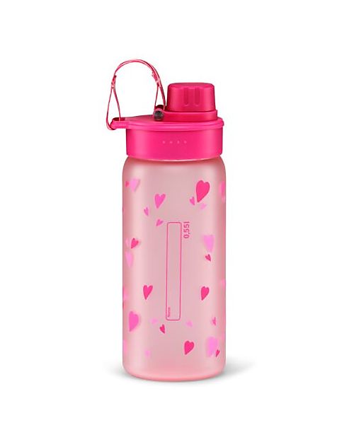 ergobag Drinking Bottle - 500 ml - Hearts - The Sustainable Accessory to Quench your Thirst! Non-Thermal Water Bottles