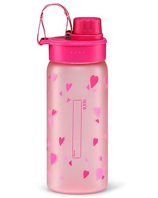 ergobag Drinking Bottle - 500 ml - Hearts - The Sustainable Accessory to Quench your Thirst! Non-Thermal Water Bottles