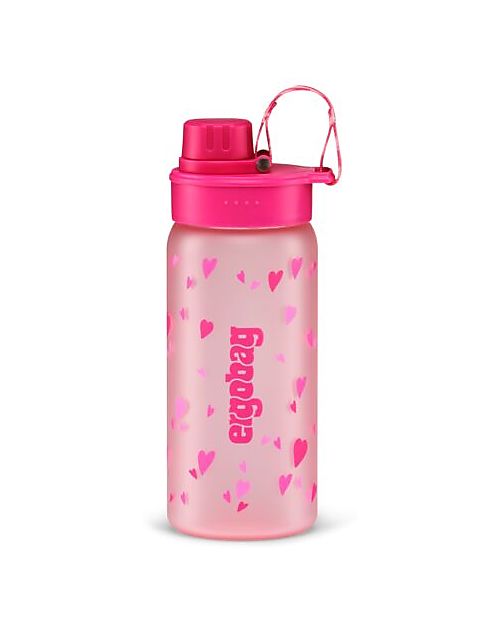 ergobag Drinking Bottle - 500 ml - Hearts - The Sustainable Accessory to Quench your Thirst! Non-Thermal Water Bottles