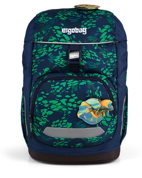 ergobag Ergonomic Backpack Flex - FireBear Dragon - Suitable for Elementary School Backpack
