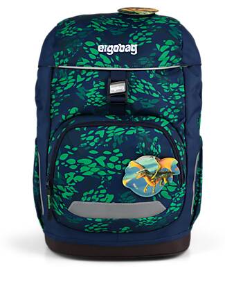 ergobag Ergonomic Backpack Flex - FireBear Dragon - Suitable for Elementary School Backpack
