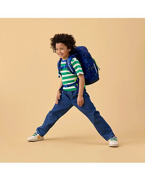 ergobag Ergonomic Backpack Flex - Front Runbear - Suitable for Elementary School Backpack