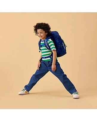 ergobag Ergonomic Backpack Flex - Front Runbear - Suitable for Elementary School Backpack