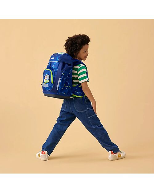 ergobag Ergonomic Backpack Flex - Front Runbear - Suitable for Elementary School Backpack