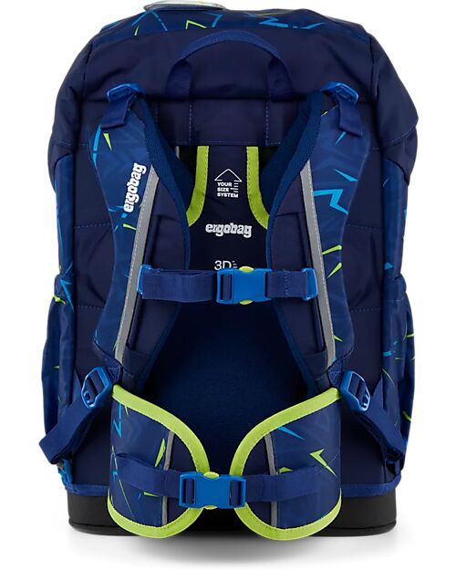 ergobag Ergonomic Backpack Flex - Front Runbear - Suitable for Elementary School Backpack