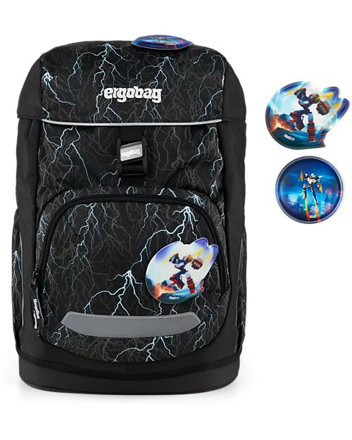 ergobag Ergonomic Backpack Flex - Super ReflectBear - Suitable for Elementary School Backpack