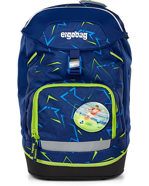 ergobag Ergonomic Backpack Prime - Blu - Lightning Bolts - Suitable for Elementary School Backpack