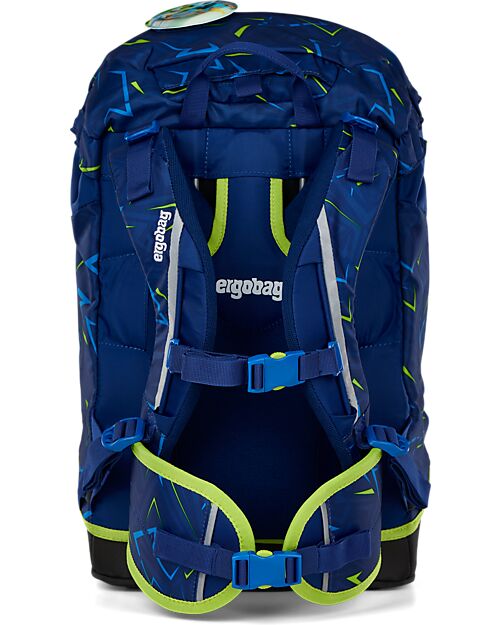 ergobag Ergonomic Backpack Prime - Blu - Lightning Bolts - Suitable for Elementary School Backpack