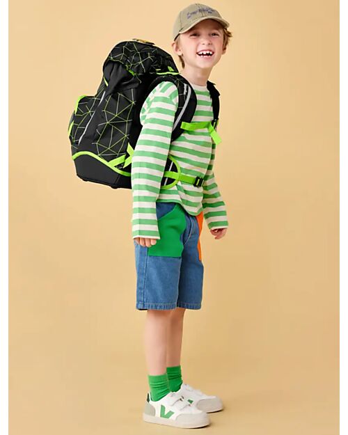 ergobag Ergonomic Backpack Prime - CyBear Race - Suitable for Elementary School Backpack
