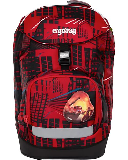 ergobag Ergonomic Backpack Prime - FireBear - Suitable for Elementary School Backpack