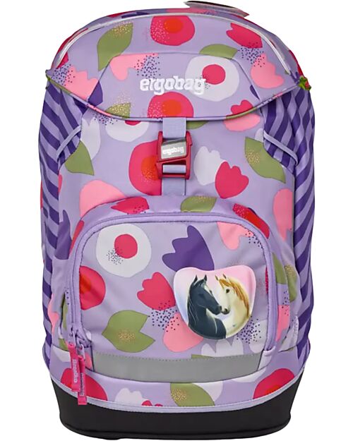 ergobag Ergonomic Backpack Prime - Flower PowBear - Suitable for Elementary School Backpack