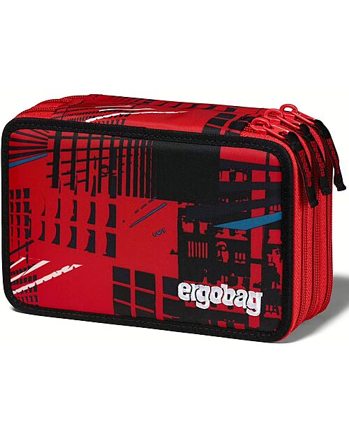 ergobag Filled Maxi Pencil Case - 3 Zip and Coin Pocket - AlarmBarreitschaft Pencil Cases