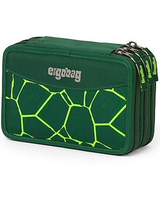 ergobag Filled Maxi Pencil Case - 3 Zip and Coin Pocket - BearRex Pencil Cases