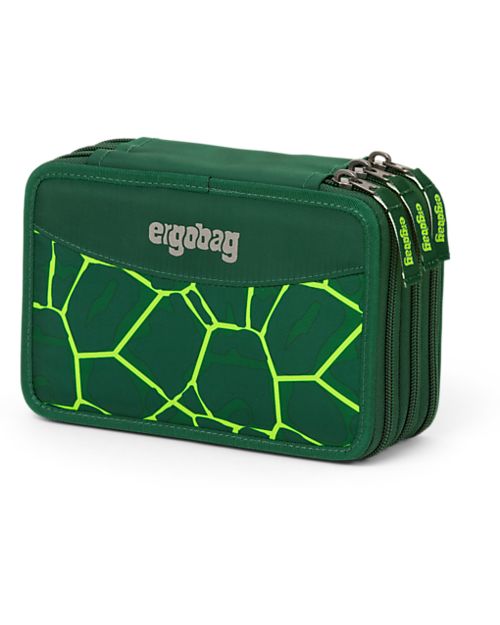 ergobag Filled Maxi Pencil Case - 3 Zip and Coin Pocket - BearRex Pencil Cases