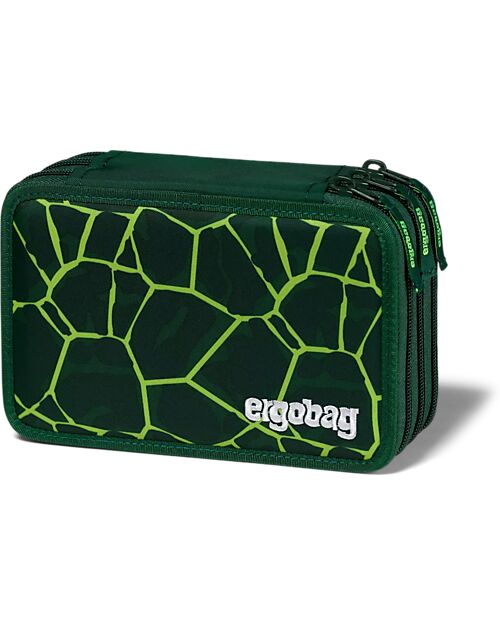 ergobag Filled Maxi Pencil Case - 3 Zip and Coin Pocket - BearRex Pencil Cases