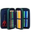 ergobag Filled Maxi Pencil Case - 3 Zip and Coin Pocket - BearRex Pencil Cases