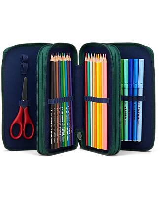 ergobag Filled Maxi Pencil Case - 3 Zip and Coin Pocket - BearRex Pencil Cases