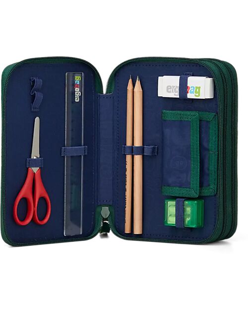 ergobag Filled Maxi Pencil Case - 3 Zip and Coin Pocket - BearRex Pencil Cases