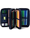 ergobag Filled Maxi Pencil Case - 3 Zip and Coin Pocket - Dragon RideBear Pencil Cases
