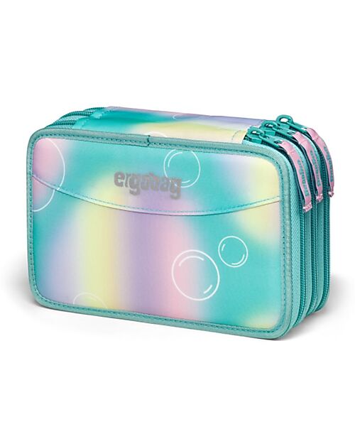 ergobag Filled Maxi Pencil Case - 3 Zip and Coin Pocket - Magic BubbleBear Pencil Cases