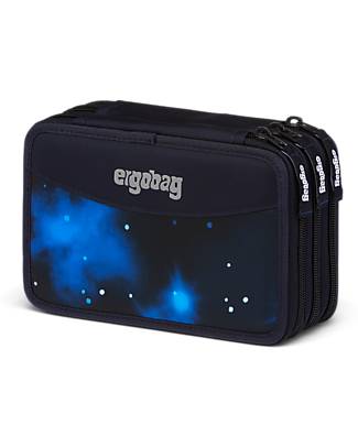 ergobag Filled Maxi Pencil Case - 3 Zip and Coin Pocket - Milky Bear Pencil Cases