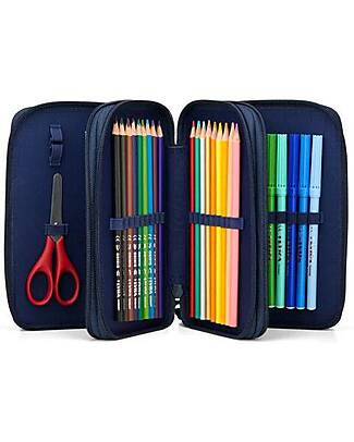 ergobag Filled Maxi Pencil Case - 3 Zip and Coin Pocket - RaumfahrBar Pencil Cases