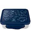 ergobag Lunch Box - Blue - Dino - 12 x 6.5 x 17 cm Snack Boxes
