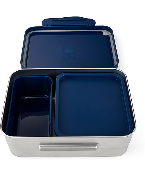 ergobag Lunch Box - Blue - Dino - 12 x 6.5 x 17 cm Snack Boxes