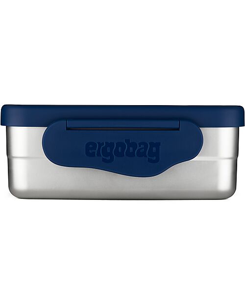 ergobag Lunch Box - Blue - Dino - 12 x 6.5 x 17 cm Snack Boxes