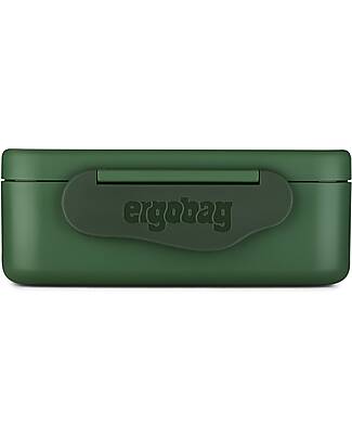 ergobag Lunch Box - Dino - Green - 12 x 6.5 x 17 cm Snack Boxes