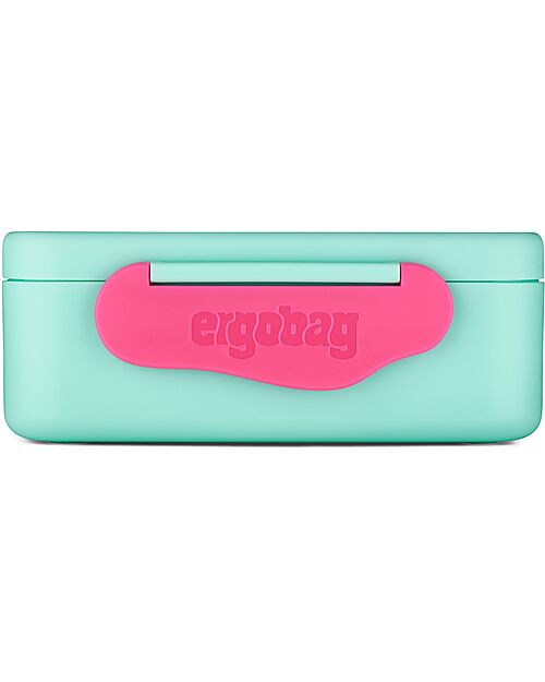 ergobag Lunch Box - Flowers - Aqua Green - 12 x 6.5 x 17 cm Snack Boxes