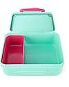 ergobag Lunch Box - Flowers - Aqua Green - 12 x 6.5 x 17 cm Snack Boxes