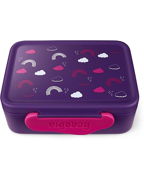 ergobag Lunch Box - Rainbow - Purple - 12 x 6.5 x 17 cm Snack Boxes