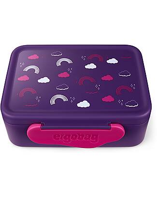 ergobag Lunch Box - Rainbow - Purple - 12 x 6.5 x 17 cm Snack Boxes