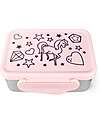ergobag Lunch Box - Rose - Unicorns - 12 x 6.5 x 17 cm Snack Boxes