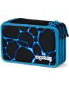 ergobag Maxi Pencil Case Complete - 3 Zips and Coin Pocket - Bearassic Garden - Blue Pencil Cases