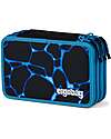 ergobag Maxi Pencil Case Complete - 3 Zips and Coin Pocket - Bearassic Garden - Blue Pencil Cases
