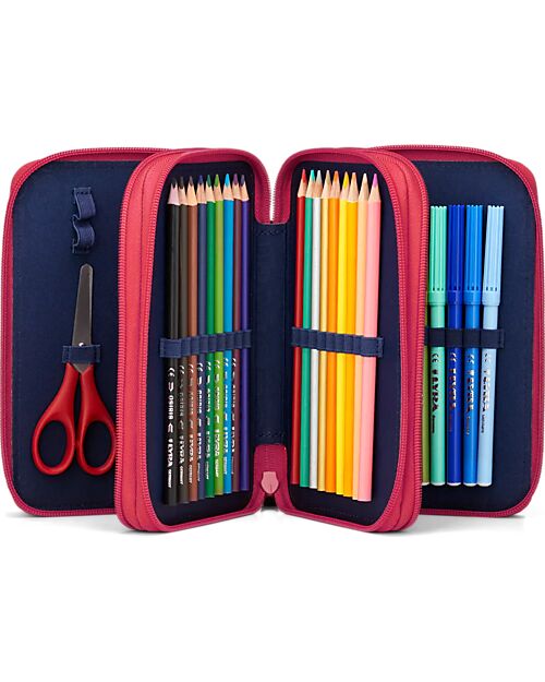 ergobag Maxi Pencil Case Complete - 3 Zips and Coin Pocket - Bearicorn Pencil Cases