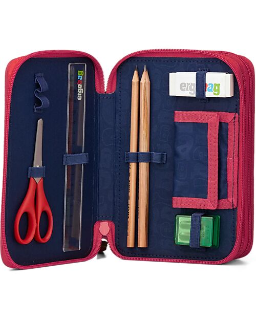 ergobag Maxi Pencil Case Complete - 3 Zips and Coin Pocket - Bearicorn Pencil Cases