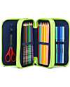 ergobag Maxi Pencil Case Complete - 3 Zips and Coin Pocket - CyBear Race Kindergarten Backpacks