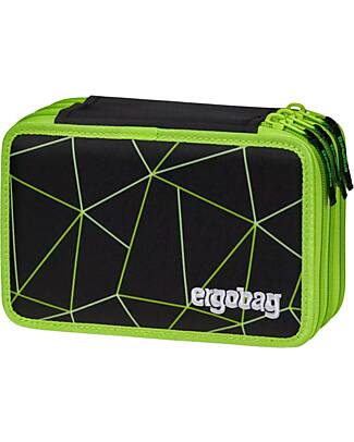 ergobag Maxi Pencil Case Complete - 3 Zips and Coin Pocket - CyBear Race Pencil Cases