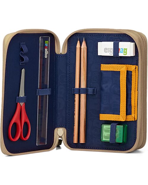 ergobag Maxi Pencil Case Complete - 3 Zips and Coin Pocket - FlowBear Pencil Cases