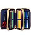 ergobag Maxi Pencil Case Complete - 3 Zips and Coin Pocket - FlowBear Pencil Cases