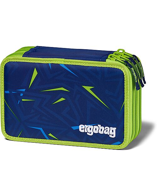 ergobag Maxi Pencil Case Complete - 3 Zips and Coin Pocket - Front RunBear Pencil Cases